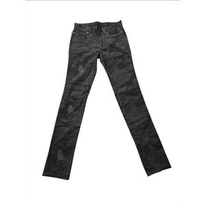 London Jean Women's Size 2 Grey Camo Skinny Pants Camouflage Stretch Inseam 32